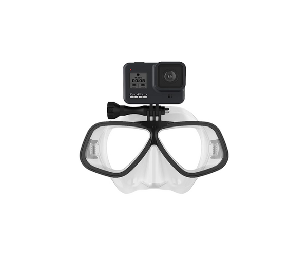 Frameless diving mask with stand